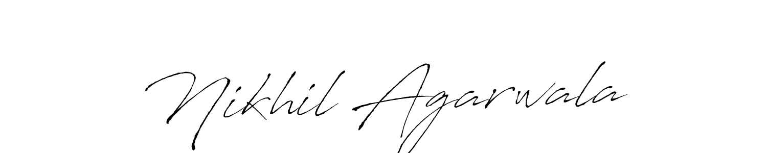 Design your own signature with our free online signature maker. With this signature software, you can create a handwritten (Antro_Vectra) signature for name Nikhil Agarwala. Nikhil Agarwala signature style 6 images and pictures png