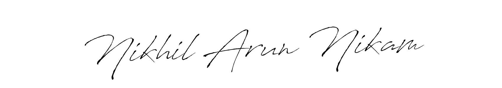 if you are searching for the best signature style for your name Nikhil Arun Nikam. so please give up your signature search. here we have designed multiple signature styles  using Antro_Vectra. Nikhil Arun Nikam signature style 6 images and pictures png