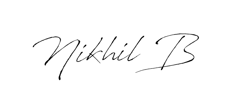 You should practise on your own different ways (Antro_Vectra) to write your name (Nikhil B) in signature. don't let someone else do it for you. Nikhil B signature style 6 images and pictures png