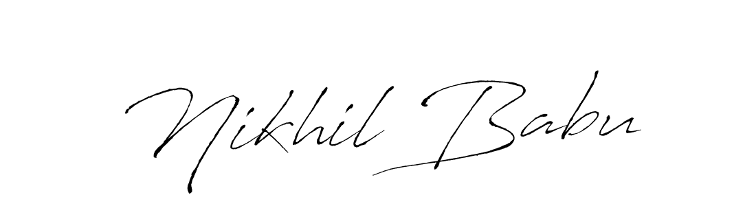 It looks lik you need a new signature style for name Nikhil Babu. Design unique handwritten (Antro_Vectra) signature with our free signature maker in just a few clicks. Nikhil Babu signature style 6 images and pictures png