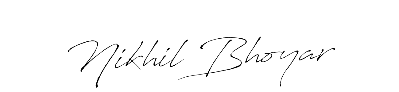 Create a beautiful signature design for name Nikhil Bhoyar. With this signature (Antro_Vectra) fonts, you can make a handwritten signature for free. Nikhil Bhoyar signature style 6 images and pictures png