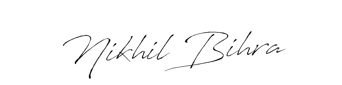 This is the best signature style for the Nikhil Bihra name. Also you like these signature font (Antro_Vectra). Mix name signature. Nikhil Bihra signature style 6 images and pictures png