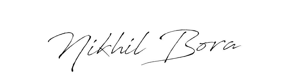 Create a beautiful signature design for name Nikhil Bora. With this signature (Antro_Vectra) fonts, you can make a handwritten signature for free. Nikhil Bora signature style 6 images and pictures png