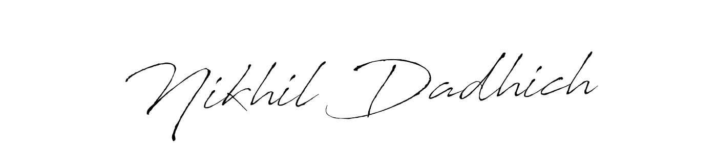 Make a beautiful signature design for name Nikhil Dadhich. Use this online signature maker to create a handwritten signature for free. Nikhil Dadhich signature style 6 images and pictures png