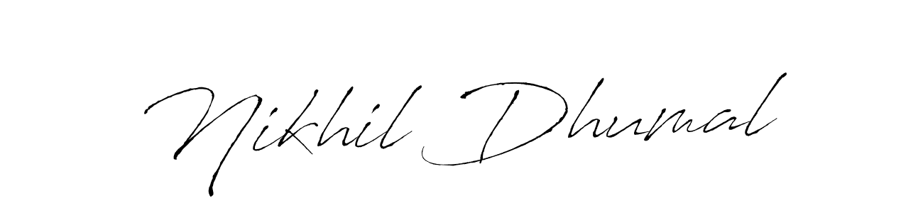 Similarly Antro_Vectra is the best handwritten signature design. Signature creator online .You can use it as an online autograph creator for name Nikhil Dhumal. Nikhil Dhumal signature style 6 images and pictures png