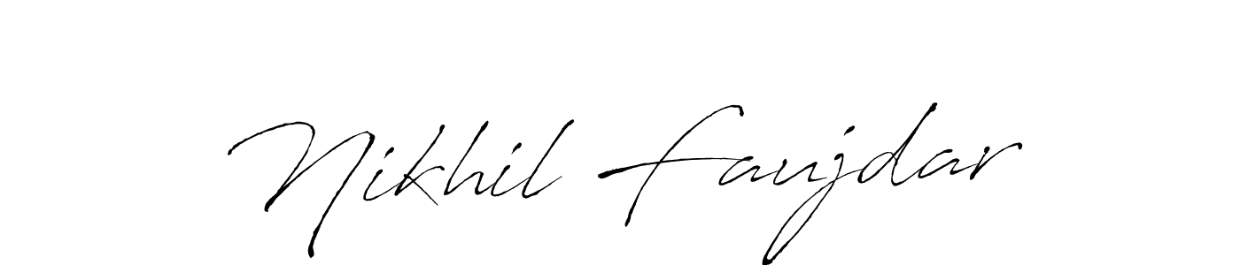 if you are searching for the best signature style for your name Nikhil Faujdar. so please give up your signature search. here we have designed multiple signature styles  using Antro_Vectra. Nikhil Faujdar signature style 6 images and pictures png