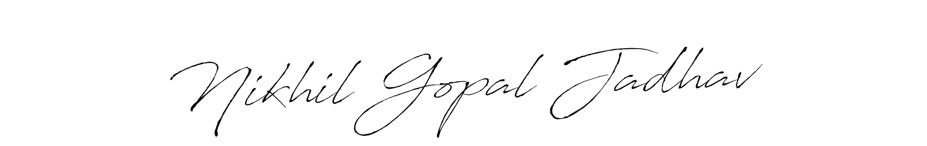 The best way (Antro_Vectra) to make a short signature is to pick only two or three words in your name. The name Nikhil Gopal Jadhav include a total of six letters. For converting this name. Nikhil Gopal Jadhav signature style 6 images and pictures png