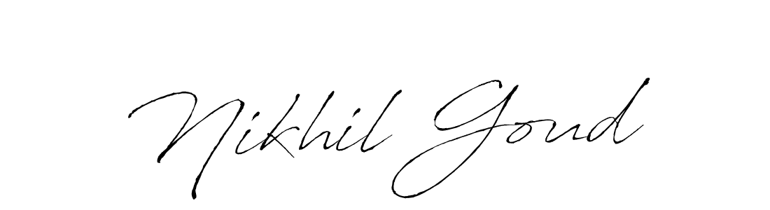 Antro_Vectra is a professional signature style that is perfect for those who want to add a touch of class to their signature. It is also a great choice for those who want to make their signature more unique. Get Nikhil Goud name to fancy signature for free. Nikhil Goud signature style 6 images and pictures png