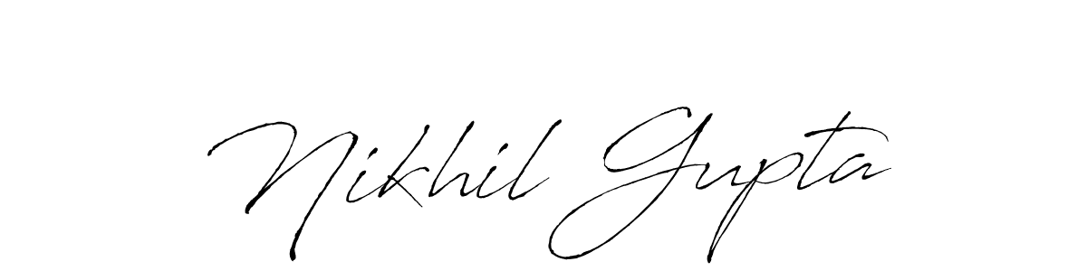 How to make Nikhil Gupta signature? Antro_Vectra is a professional autograph style. Create handwritten signature for Nikhil Gupta name. Nikhil Gupta signature style 6 images and pictures png