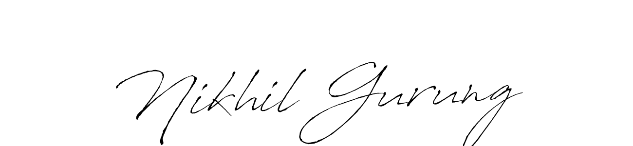 Make a beautiful signature design for name Nikhil Gurung. Use this online signature maker to create a handwritten signature for free. Nikhil Gurung signature style 6 images and pictures png