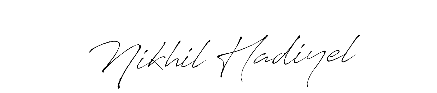 Also we have Nikhil Hadiyel name is the best signature style. Create professional handwritten signature collection using Antro_Vectra autograph style. Nikhil Hadiyel signature style 6 images and pictures png