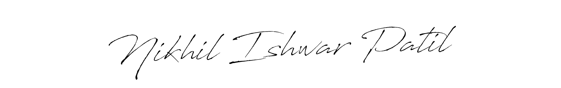 Make a beautiful signature design for name Nikhil Ishwar Patil. With this signature (Antro_Vectra) style, you can create a handwritten signature for free. Nikhil Ishwar Patil signature style 6 images and pictures png