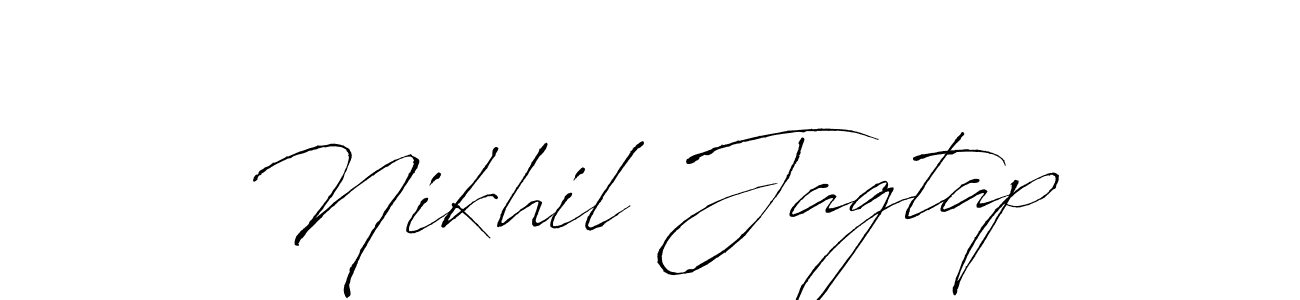 The best way (Antro_Vectra) to make a short signature is to pick only two or three words in your name. The name Nikhil Jagtap include a total of six letters. For converting this name. Nikhil Jagtap signature style 6 images and pictures png