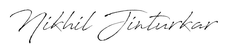 A dynamic signature style for Nikhil Jinturkar using Antro_Vectra script. Designed to look authentic, handwritten, and professional. Nikhil Jinturkar signature style 6 images and pictures png