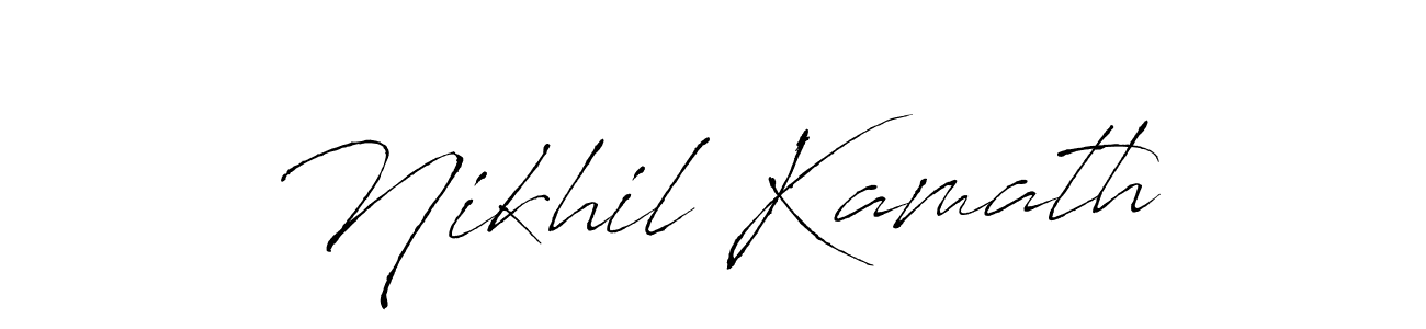 How to make Nikhil Kamath name signature. Use Antro_Vectra style for creating short signs online. This is the latest handwritten sign. Nikhil Kamath signature style 6 images and pictures png