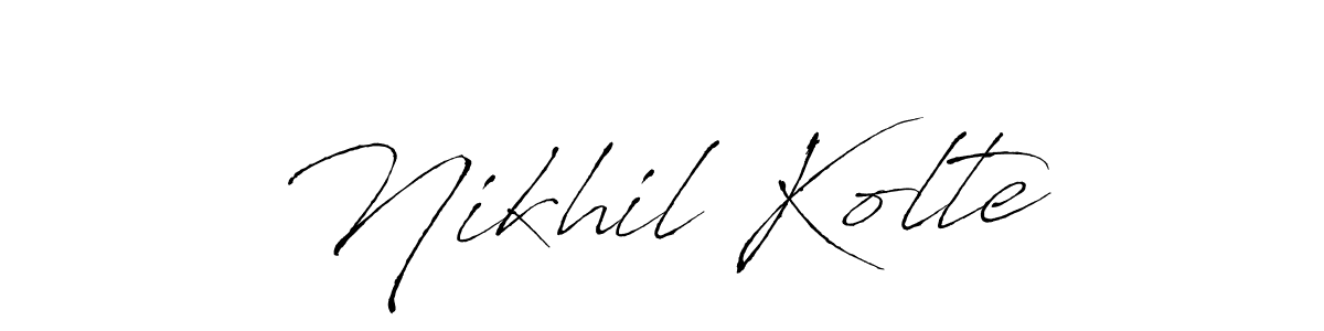 Also You can easily find your signature by using the search form. We will create Nikhil Kolte name handwritten signature images for you free of cost using Antro_Vectra sign style. Nikhil Kolte signature style 6 images and pictures png