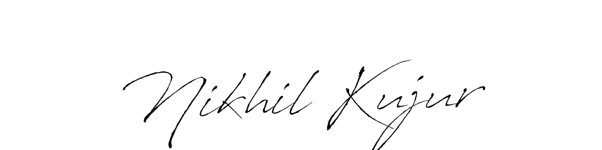 The best way (Antro_Vectra) to make a short signature is to pick only two or three words in your name. The name Nikhil Kujur include a total of six letters. For converting this name. Nikhil Kujur signature style 6 images and pictures png