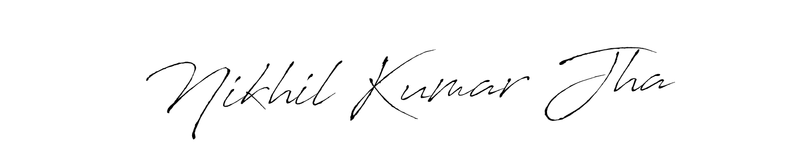 Create a beautiful signature design for name Nikhil Kumar Jha. With this signature (Antro_Vectra) fonts, you can make a handwritten signature for free. Nikhil Kumar Jha signature style 6 images and pictures png