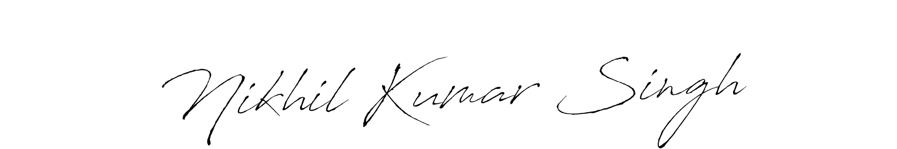 This is the best signature style for the Nikhil Kumar Singh name. Also you like these signature font (Antro_Vectra). Mix name signature. Nikhil Kumar Singh signature style 6 images and pictures png