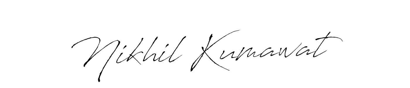 The best way (Antro_Vectra) to make a short signature is to pick only two or three words in your name. The name Nikhil Kumawat include a total of six letters. For converting this name. Nikhil Kumawat signature style 6 images and pictures png