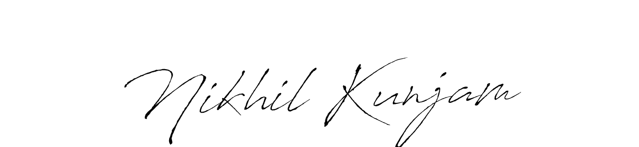 Use a signature maker to create a handwritten signature online. With this signature software, you can design (Antro_Vectra) your own signature for name Nikhil Kunjam. Nikhil Kunjam signature style 6 images and pictures png
