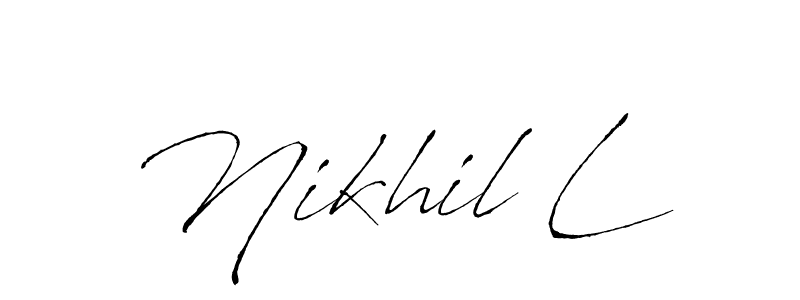 How to Draw Nikhil L signature style? Antro_Vectra is a latest design signature styles for name Nikhil L. Nikhil L signature style 6 images and pictures png