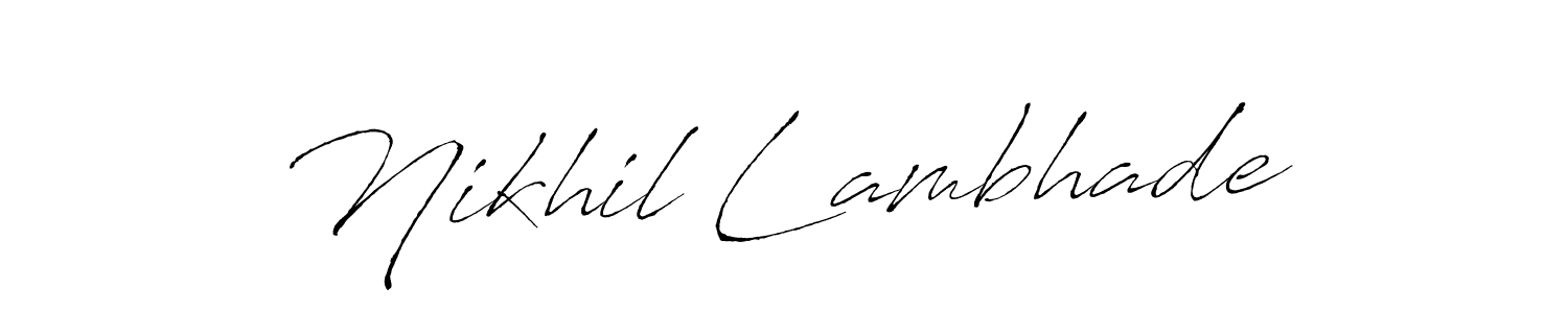 How to make Nikhil Lambhade signature? Antro_Vectra is a professional autograph style. Create handwritten signature for Nikhil Lambhade name. Nikhil Lambhade signature style 6 images and pictures png