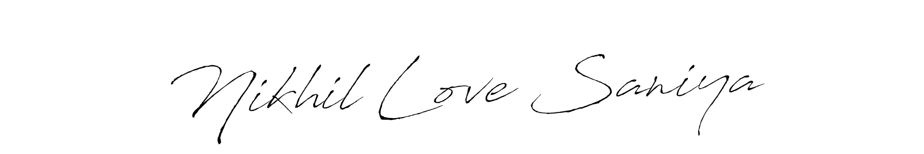 This is the best signature style for the Nikhil Love Saniya name. Also you like these signature font (Antro_Vectra). Mix name signature. Nikhil Love Saniya signature style 6 images and pictures png