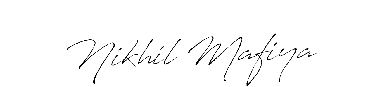 How to make Nikhil Mafiya signature? Antro_Vectra is a professional autograph style. Create handwritten signature for Nikhil Mafiya name. Nikhil Mafiya signature style 6 images and pictures png