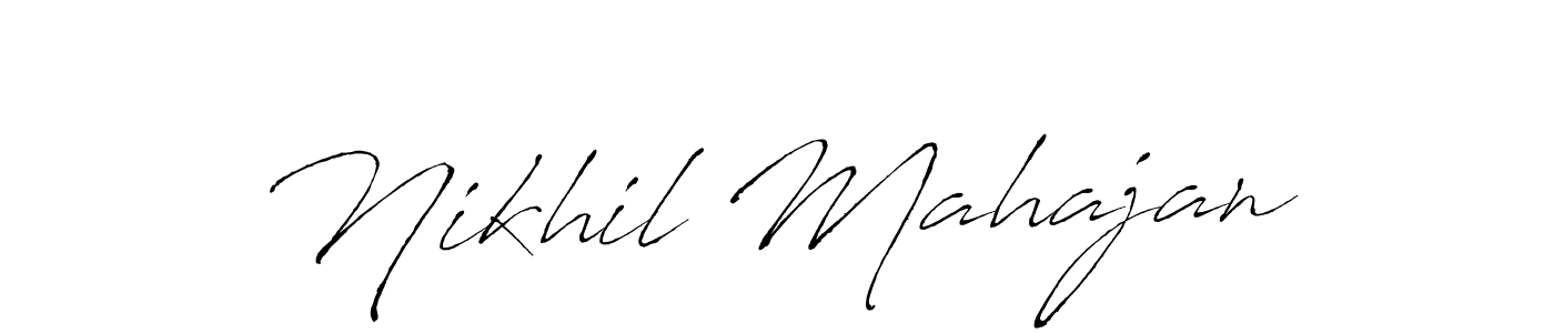 How to make Nikhil Mahajan signature? Antro_Vectra is a professional autograph style. Create handwritten signature for Nikhil Mahajan name. Nikhil Mahajan signature style 6 images and pictures png