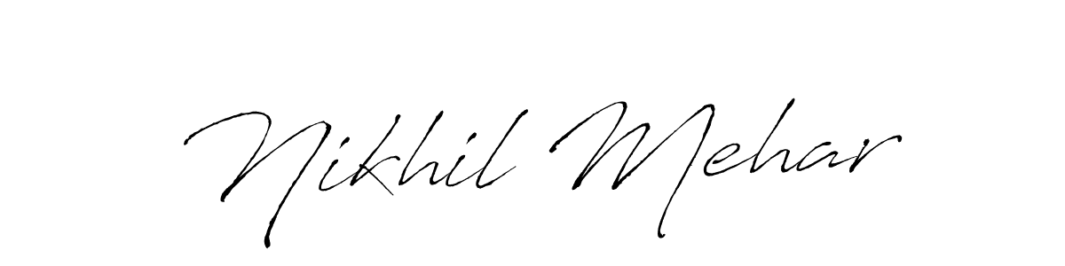 It looks lik you need a new signature style for name Nikhil Mehar. Design unique handwritten (Antro_Vectra) signature with our free signature maker in just a few clicks. Nikhil Mehar signature style 6 images and pictures png