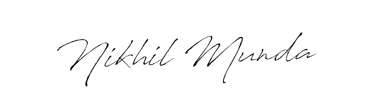 Nikhil Munda stylish signature style. Best Handwritten Sign (Antro_Vectra) for my name. Handwritten Signature Collection Ideas for my name Nikhil Munda. Nikhil Munda signature style 6 images and pictures png