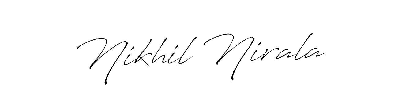 Make a beautiful signature design for name Nikhil Nirala. With this signature (Antro_Vectra) style, you can create a handwritten signature for free. Nikhil Nirala signature style 6 images and pictures png