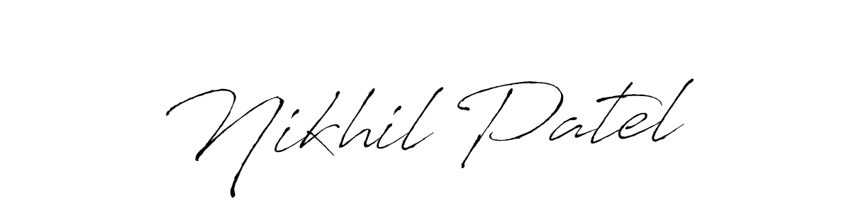 Nikhil Patel stylish signature style. Best Handwritten Sign (Antro_Vectra) for my name. Handwritten Signature Collection Ideas for my name Nikhil Patel. Nikhil Patel signature style 6 images and pictures png