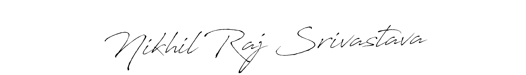 Antro_Vectra is a professional signature style that is perfect for those who want to add a touch of class to their signature. It is also a great choice for those who want to make their signature more unique. Get Nikhil Raj Srivastava name to fancy signature for free. Nikhil Raj Srivastava signature style 6 images and pictures png