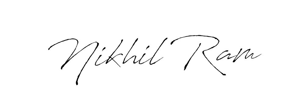 How to make Nikhil Ram signature? Antro_Vectra is a professional autograph style. Create handwritten signature for Nikhil Ram name. Nikhil Ram signature style 6 images and pictures png