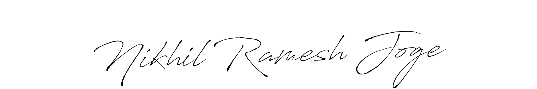 Create a beautiful signature design for name Nikhil Ramesh Joge. With this signature (Antro_Vectra) fonts, you can make a handwritten signature for free. Nikhil Ramesh Joge signature style 6 images and pictures png