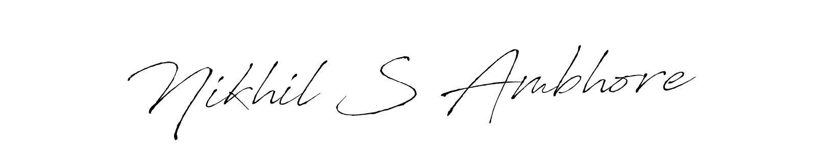 Make a beautiful signature design for name Nikhil S Ambhore. Use this online signature maker to create a handwritten signature for free. Nikhil S Ambhore signature style 6 images and pictures png