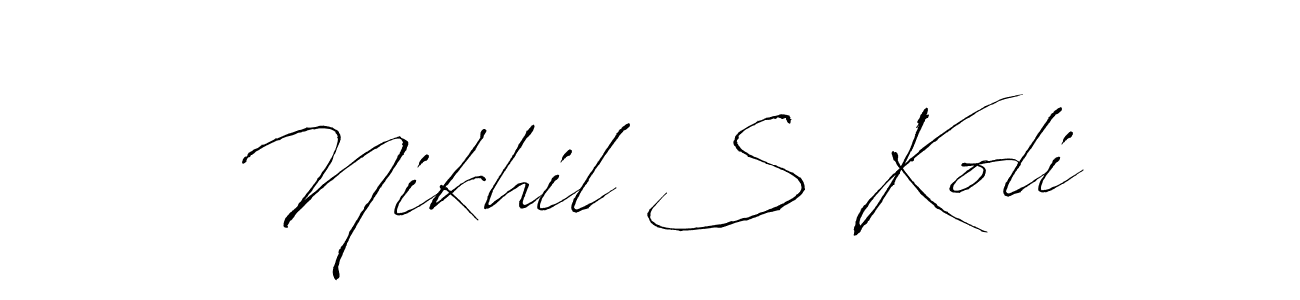 Design your own signature with our free online signature maker. With this signature software, you can create a handwritten (Antro_Vectra) signature for name Nikhil S Koli. Nikhil S Koli signature style 6 images and pictures png