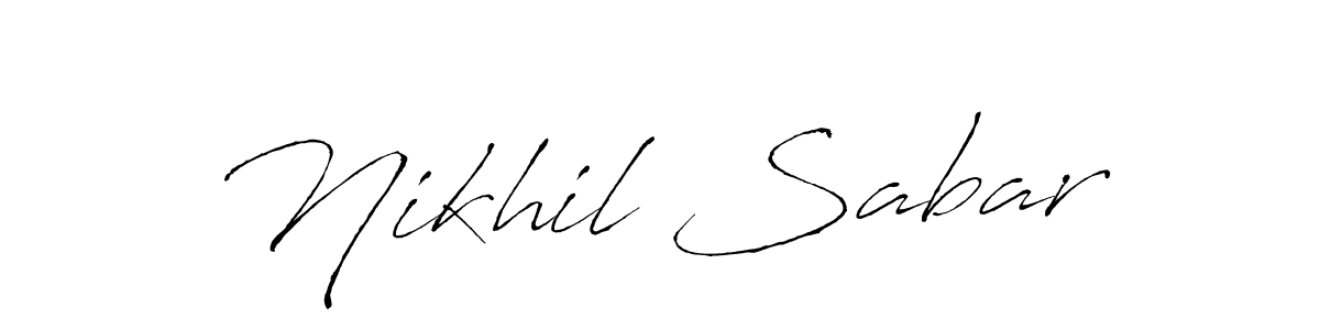 Design your own signature with our free online signature maker. With this signature software, you can create a handwritten (Antro_Vectra) signature for name Nikhil Sabar. Nikhil Sabar signature style 6 images and pictures png