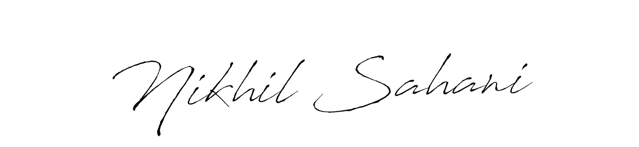 Design your own signature with our free online signature maker. With this signature software, you can create a handwritten (Antro_Vectra) signature for name Nikhil Sahani. Nikhil Sahani signature style 6 images and pictures png