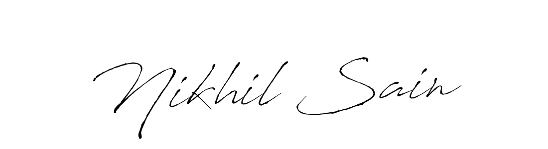 Create a beautiful signature design for name Nikhil Sain. With this signature (Antro_Vectra) fonts, you can make a handwritten signature for free. Nikhil Sain signature style 6 images and pictures png