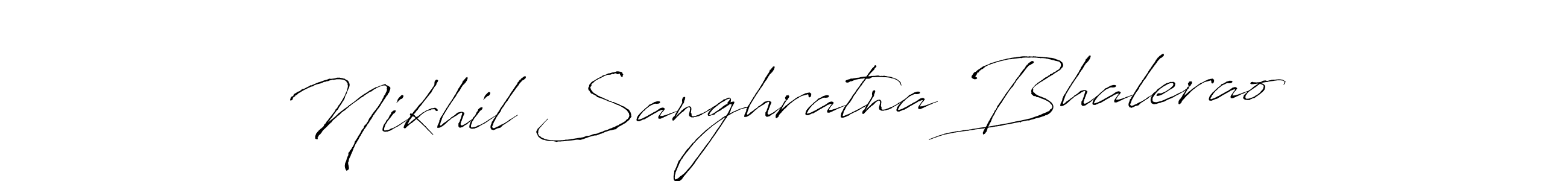 How to make Nikhil Sanghratna Bhalerao name signature. Use Antro_Vectra style for creating short signs online. This is the latest handwritten sign. Nikhil Sanghratna Bhalerao signature style 6 images and pictures png