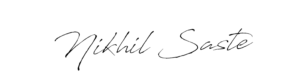 Use a signature maker to create a handwritten signature online. With this signature software, you can design (Antro_Vectra) your own signature for name Nikhil Saste. Nikhil Saste signature style 6 images and pictures png