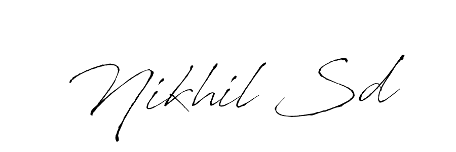 How to Draw Nikhil Sd signature style? Antro_Vectra is a latest design signature styles for name Nikhil Sd. Nikhil Sd signature style 6 images and pictures png