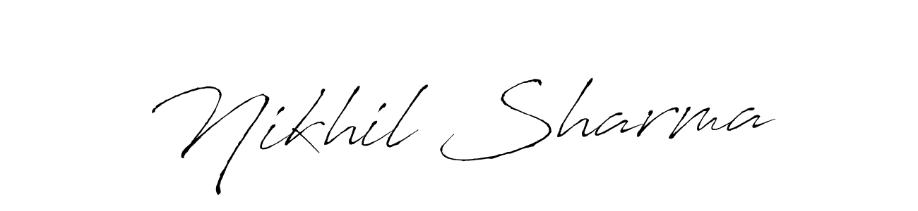 Use a signature maker to create a handwritten signature online. With this signature software, you can design (Antro_Vectra) your own signature for name Nikhil Sharma. Nikhil Sharma signature style 6 images and pictures png