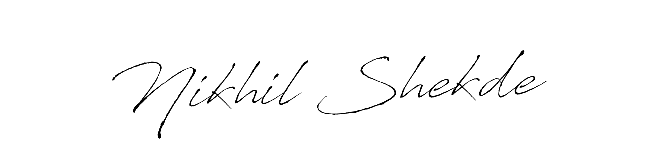 Nikhil Shekde stylish signature style. Best Handwritten Sign (Antro_Vectra) for my name. Handwritten Signature Collection Ideas for my name Nikhil Shekde. Nikhil Shekde signature style 6 images and pictures png