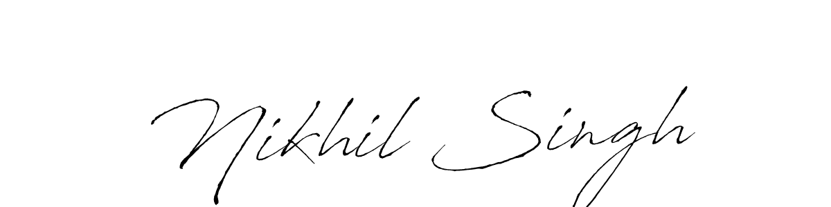 Nikhil Singh stylish signature style. Best Handwritten Sign (Antro_Vectra) for my name. Handwritten Signature Collection Ideas for my name Nikhil Singh. Nikhil Singh signature style 6 images and pictures png