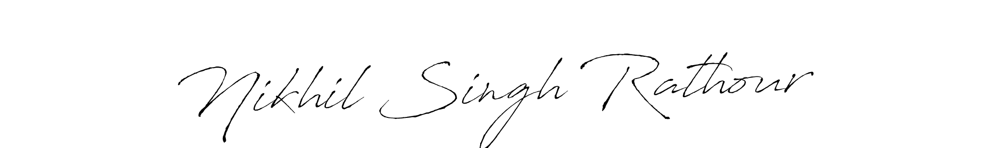 How to make Nikhil Singh Rathour signature? Antro_Vectra is a professional autograph style. Create handwritten signature for Nikhil Singh Rathour name. Nikhil Singh Rathour signature style 6 images and pictures png