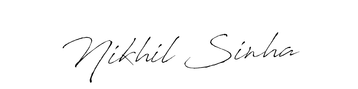 How to make Nikhil Sinha name signature. Use Antro_Vectra style for creating short signs online. This is the latest handwritten sign. Nikhil Sinha signature style 6 images and pictures png